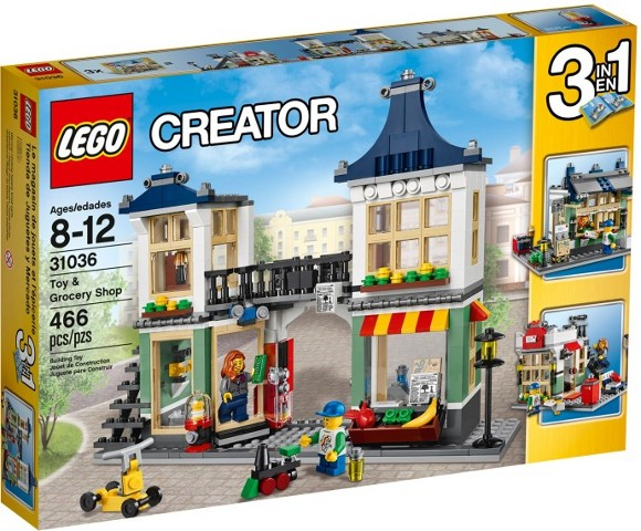 LEGO Creator 3-in-1 Creator Speelgoedwinkel en Supermarkt - 31036 BEVAT GEEN MINIFIGUREN (31036) — 458 stukjes, huren vanaf €3,50/week