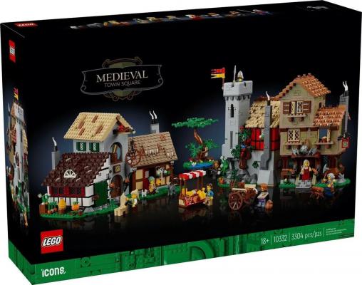 LEGO Nieuw Icons Middeleeuws stadsplein - 10332-NEW (10332) — 3.304 stukjes, huren vanaf €12,25/week