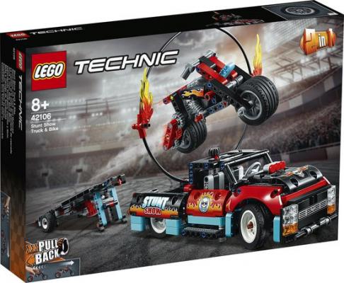 LEGO Bouwstenen 0000-1000 Technic Truck en Motor voor Stuntshow (42106) — 610 stukjes, huren vanaf €3,75/week
