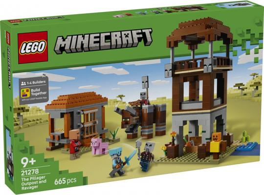LEGO Minecraft De Plunderaar buitenpost en Verwoester (21278), huren vanaf €4,75/week