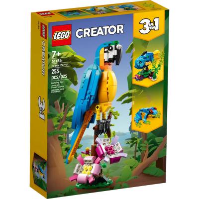 LEGO Creator 3-in-1 Creator 3in1 Exotische papegaai - 31136-NEW (31136) — 253 stukjes, huren vanaf €2,25/week