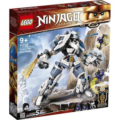 LEGO Ninjago Legacy Zanes Titanium Mecha Duel (71738) — 820 stukjes, huren vanaf €3,75/week