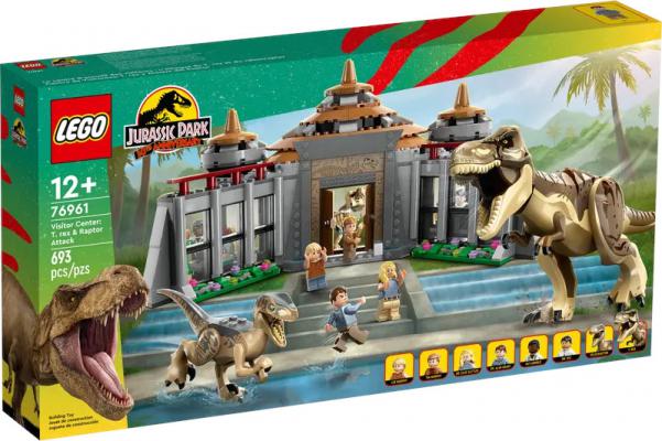 LEGO Jurassic World Bezoekerscentrum T rex raptor aanval (76961), huren vanaf €8,50/week