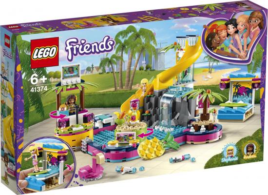 LEGO Friends Andreas Zwembadfeest (41374) — 458 stukjes, huren vanaf €2,75/week