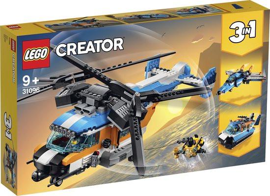 LEGO Creator 3-in-1 Creator Dubbel-rotor Helikopter (31096) — 564 stukjes, huren vanaf €3,00/week