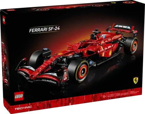 LEGO Bouwstenen 1000-2000 Technic Ferrari SF-24 F1 auto - 42207-NEW (42207) — 1.361 stukjes, huren vanaf €12,75/week