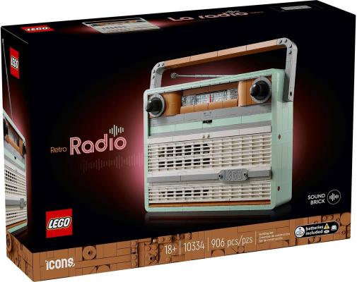 LEGO Nieuw Icons Retro radio - 10334-NEW (10334) — 906 stukjes, huren vanaf €6,50/week