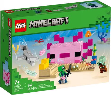 LEGO Nieuw Minecraft Het axolotlhuis - 21247-NEW (21247) — 242 stukjes, huren vanaf €3,00/week