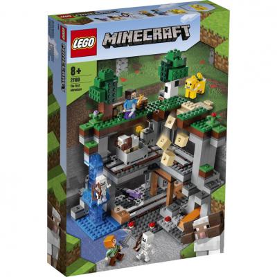 LEGO Bouwstenen 0000-1000 Minecraft Het Allereerste Avontuur (21169) — 524 stukjes, huren vanaf €2,75/week