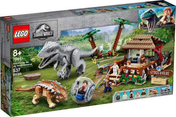 LEGO Bouwstenen 0000-1000 Jurassic Park Indominus Rex vs. Ankylosaurus (75941) — 537 stukjes, huren vanaf €4,75/week