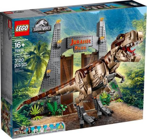 LEGO Bouwstenen 3000-4000 Jurassic World Jurassic Park: T. rex chaos (75936) — 3.096 stukjes, huren vanaf €13,75/week