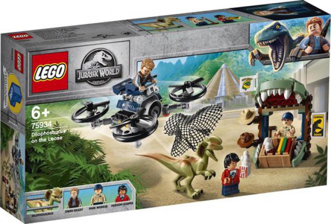 LEGO Bouwstenen 0000-1000 Jurassic World Dilophosaurus Ontsnapt (75934) — 155 stukjes, huren vanaf €2,00/week