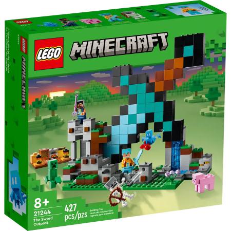 LEGO Bouwstenen 0000-1000 Minecraft Uitvalbasis Zwaard - 21244-NEW (21244) — 427 stukjes, huren vanaf €3,75/week