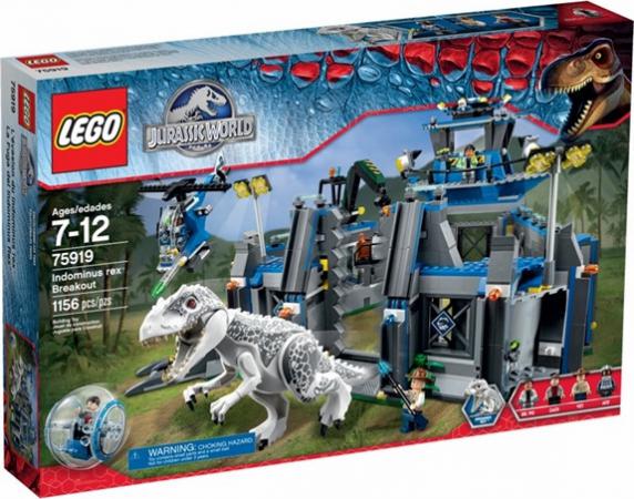 LEGO Bouwstenen 1000-2000 Jurassic World Uitbraak van Indominus rex (75919) — 1.156 stukjes, huren vanaf €5,75/week