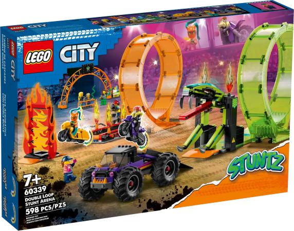 LEGO City Dubbele looping stuntarena - 60339-NEW (60339) — 598 stukjes, huren vanaf €5,75/week
