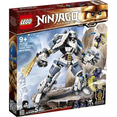 LEGO Ninjago Legacy Zanes Titanium Mecha Duel (71738) — 820 stukjes, huren vanaf €3,75/week