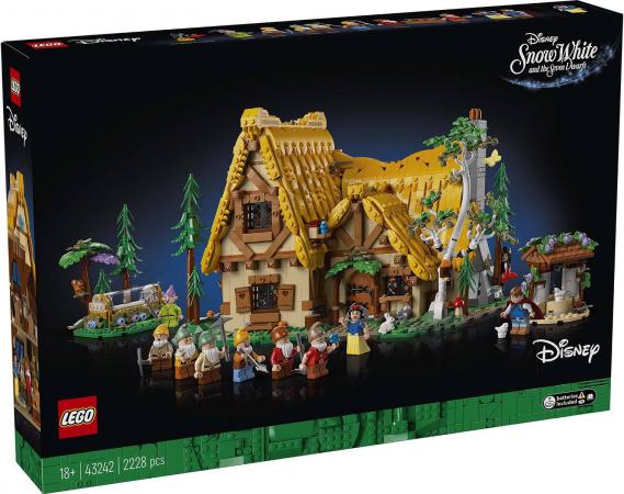 LEGO Nieuw Disney Huisje van Sneeuwwitje en de zeven dwergen (43242) — 2.228 stukjes, huren vanaf €11,75/week