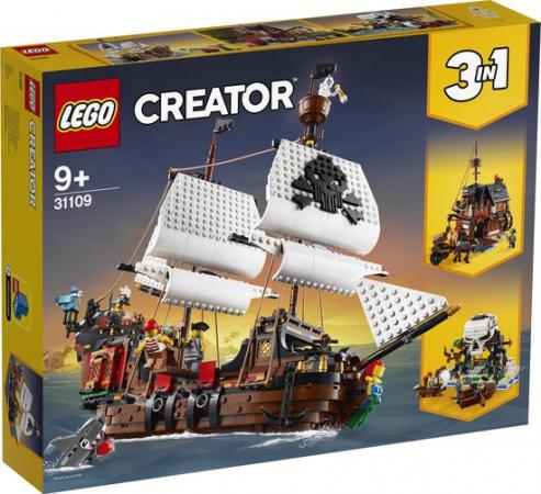 LEGO Creator 3-in-1 Creator Piratenschip (31109) — 1.242 stukjes, huren vanaf €5,75/week