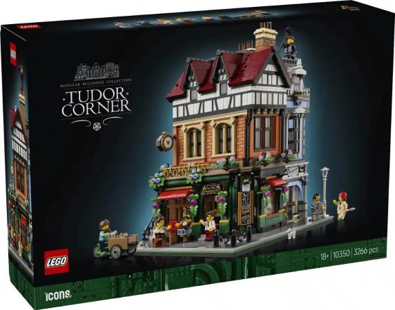 LEGO Bouwstenen 3000-4000 Icons Hoekpand in tudorstijl (10350) — 3.260 stukjes, huren vanaf €12,75/week