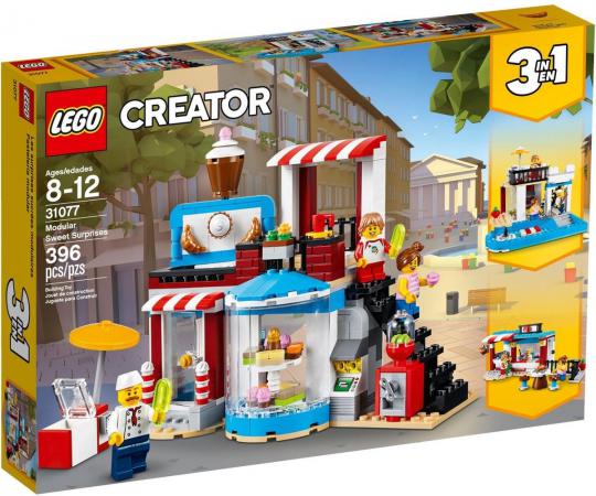 LEGO Creator 3-in-1 Creator Modulaire Zoete Traktaties (31077) — 384 stukjes, huren vanaf €2,50/week