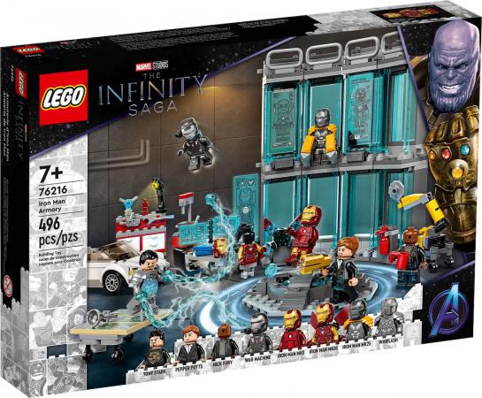 LEGO Bouwstenen 0000-1000 Super Heroes Iron Man Wapenkamer - 76216-NEW (76216) — 396 stukjes, huren vanaf €6,25/week