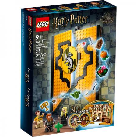 LEGO Nieuw Harry Potter Huffelpuf huisbanner - 76412-NEW (76412) — 313 stukjes, huren vanaf €3,00/week