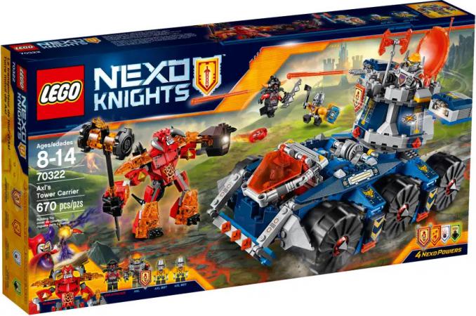 LEGO Bouwstenen 0000-1000 Nexo Knights Axl's torentransport (70322) — 670 stukjes, huren vanaf €3,25/week