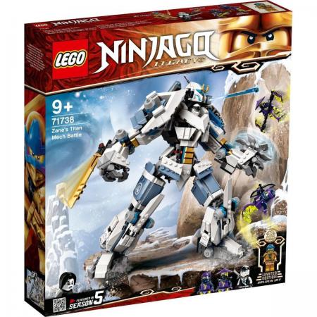 LEGO Ninjago Legacy Zanes Titanium Mecha Duel - 71738D (71738D) — 820 stukjes, huren vanaf €3,75/week
