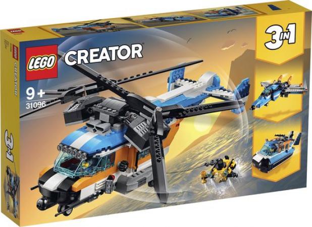 LEGO Creator 3-in-1 Creator Dubbel-rotor Helikopter (31096) — 564 stukjes, huren vanaf €3,00/week