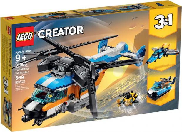 LEGO Creator 3-in-1 Creator 3in1 Dubbel-rotor helikopter - 31096A (31096A) — 569 stukjes, huren vanaf €3,00/week
