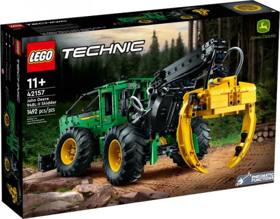 LEGO Bouwstenen 1000-2000 Technic John Deere 948L-II houttransportmachine (42157) — 1.492 stukjes, huren vanaf €10,75/week