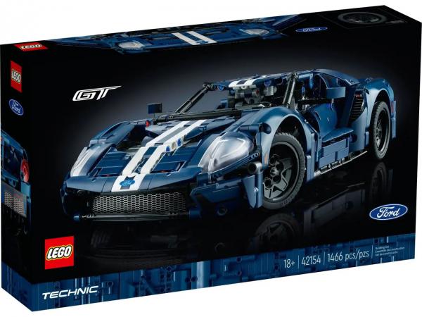 LEGO Bouwstenen 1000-2000 Technic 2022 Ford GT Auto - 42154C (42154C) — 1.466 stukjes, huren vanaf €9,25/week