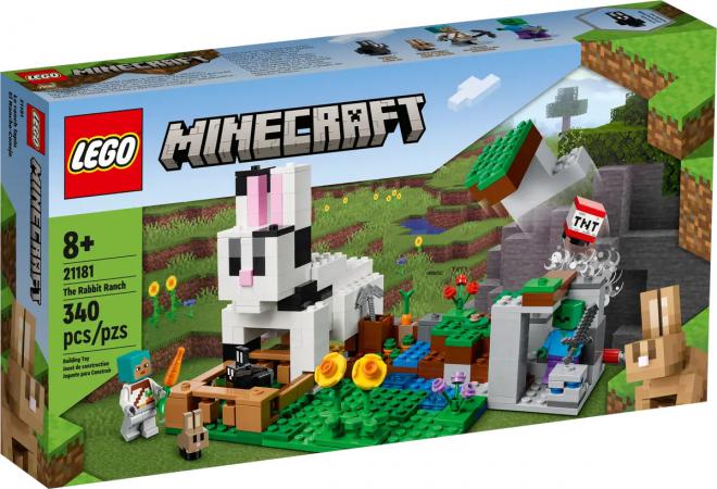 LEGO Bouwstenen 0000-1000 Minecraft De Konijnenhoeve - 21181-NEW (21181) — 340 stukjes, huren vanaf €4,00/week
