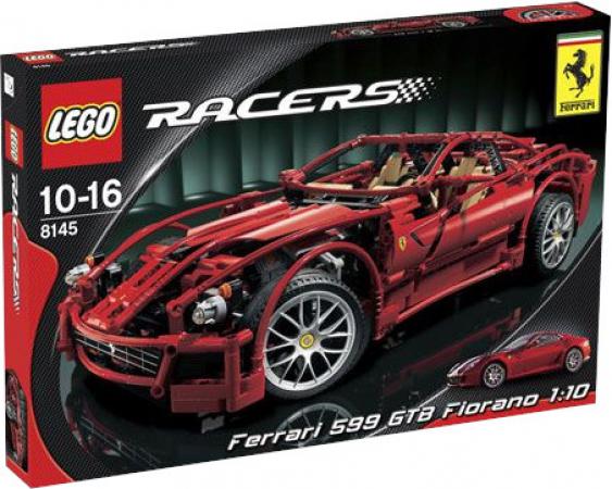 LEGO Bouwstenen 1000-2000 Racers Ferrari 599 GTB Fiorano 110 (8145) — 1.326 stukjes, huren vanaf €10,25/week