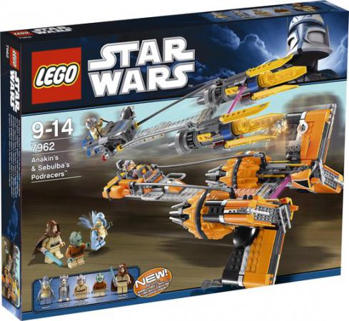 LEGO Star Wars Anakins Sebulbas Podracers (7962) — 792 stukjes, huren vanaf €6,75/week