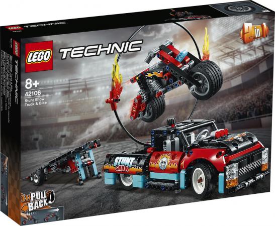 LEGO Bouwstenen 0000-1000 Technic Truck en Motor voor Stuntshow - 42106A (42106) — 610 stukjes, huren vanaf €3,75/week